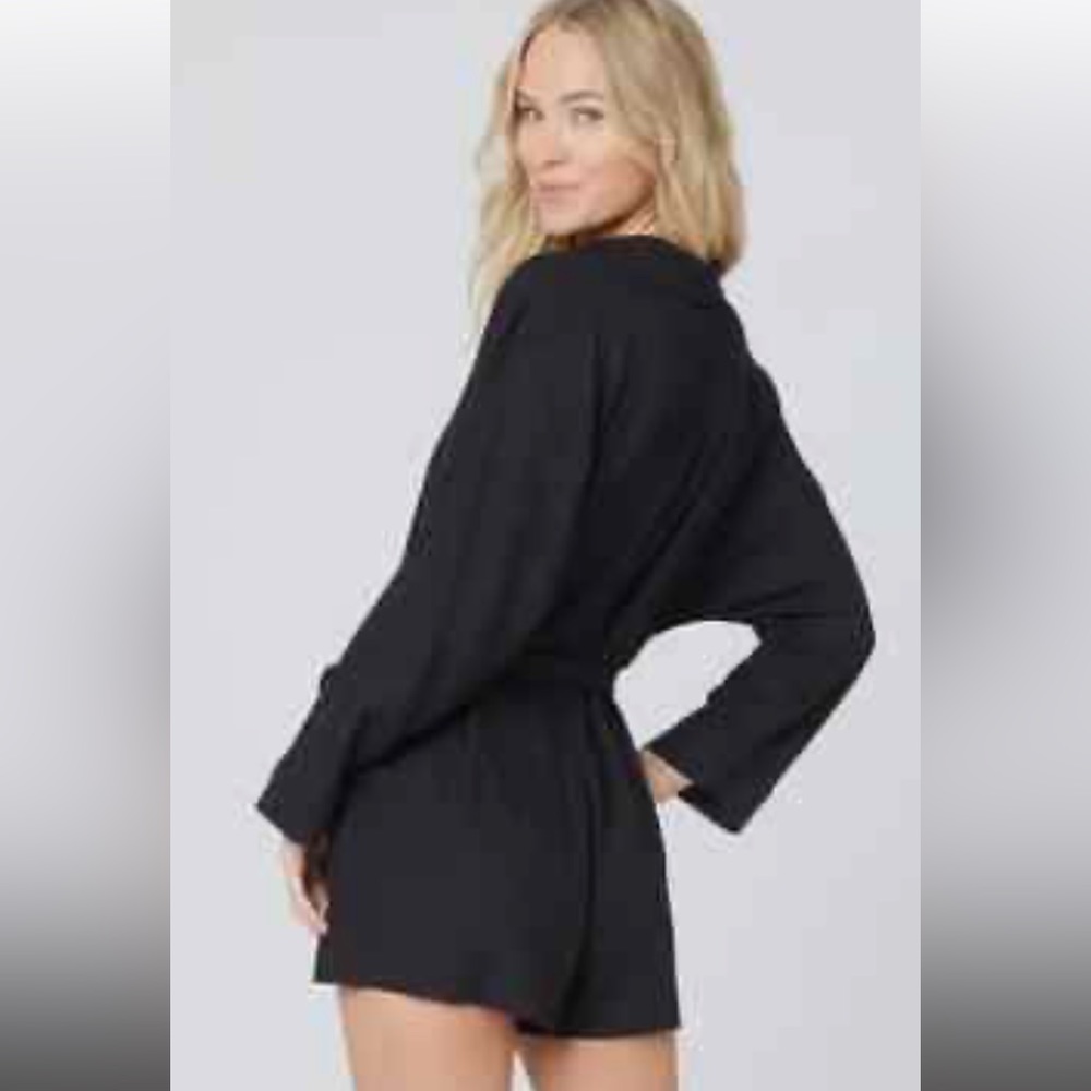 NEW!! L*Space Wrap Front Swim Cover Romper Black Size S